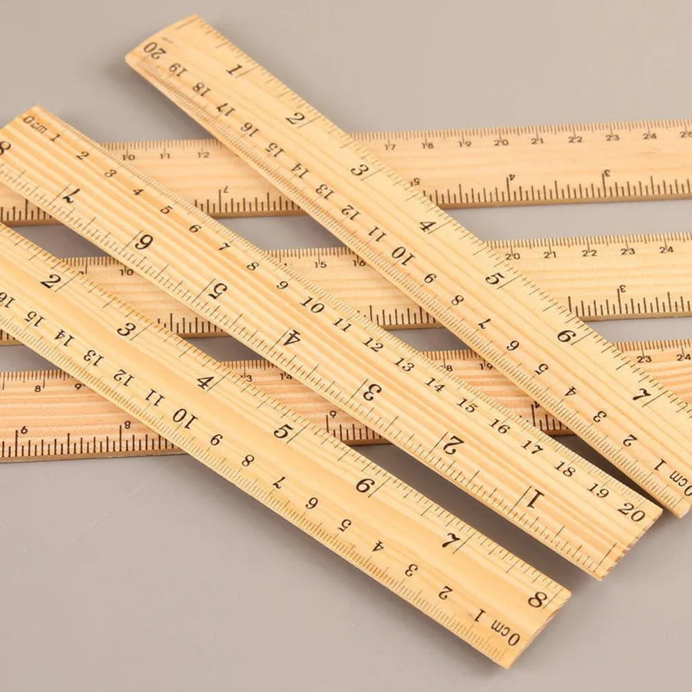 Elegant Wooden Ruler Collection – Double-Sided, Precision Crafted, Ideal for School and Office