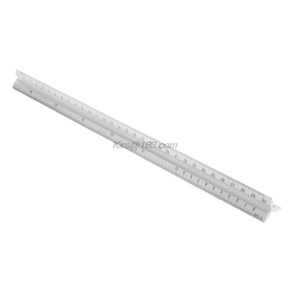 Professional 30cm Aluminum Alloy Triangle Scale Ruler – Precision Tool for Architects and Engineers