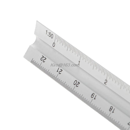 Professional 30cm Aluminum Alloy Triangle Scale Ruler – Precision Tool for Architects and Engineers