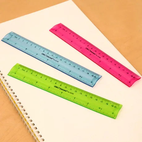 Mengtai Flexible Ruler Set - Durable & Bendable 20cm and 30cm Multicolor Rulers for School and Office