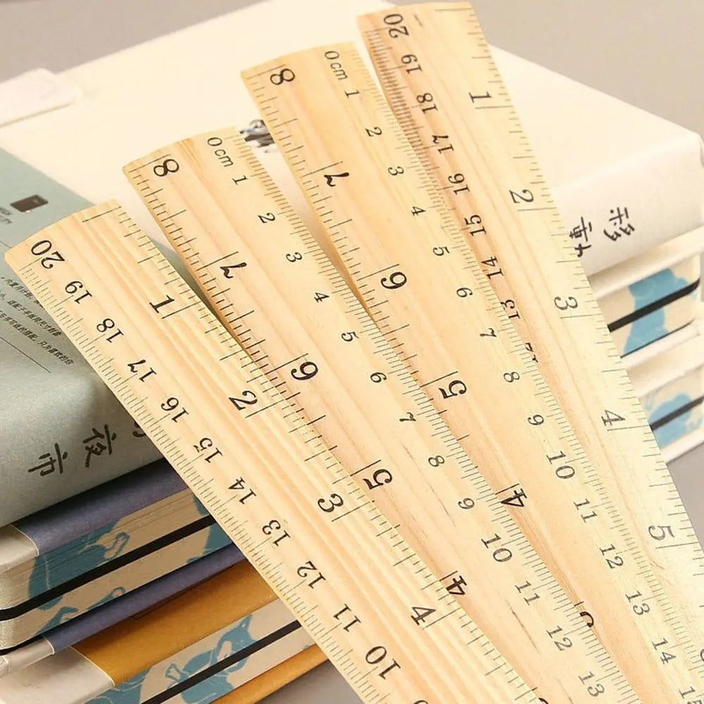 Elegant Wooden Ruler Collection – Double-Sided, Precision Crafted, Ideal for School and Office