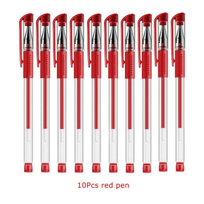 6-Piece Premium Gel Pen Set - Vibrant 0.5mm for Smooth Writing in Black, Blue, and Red