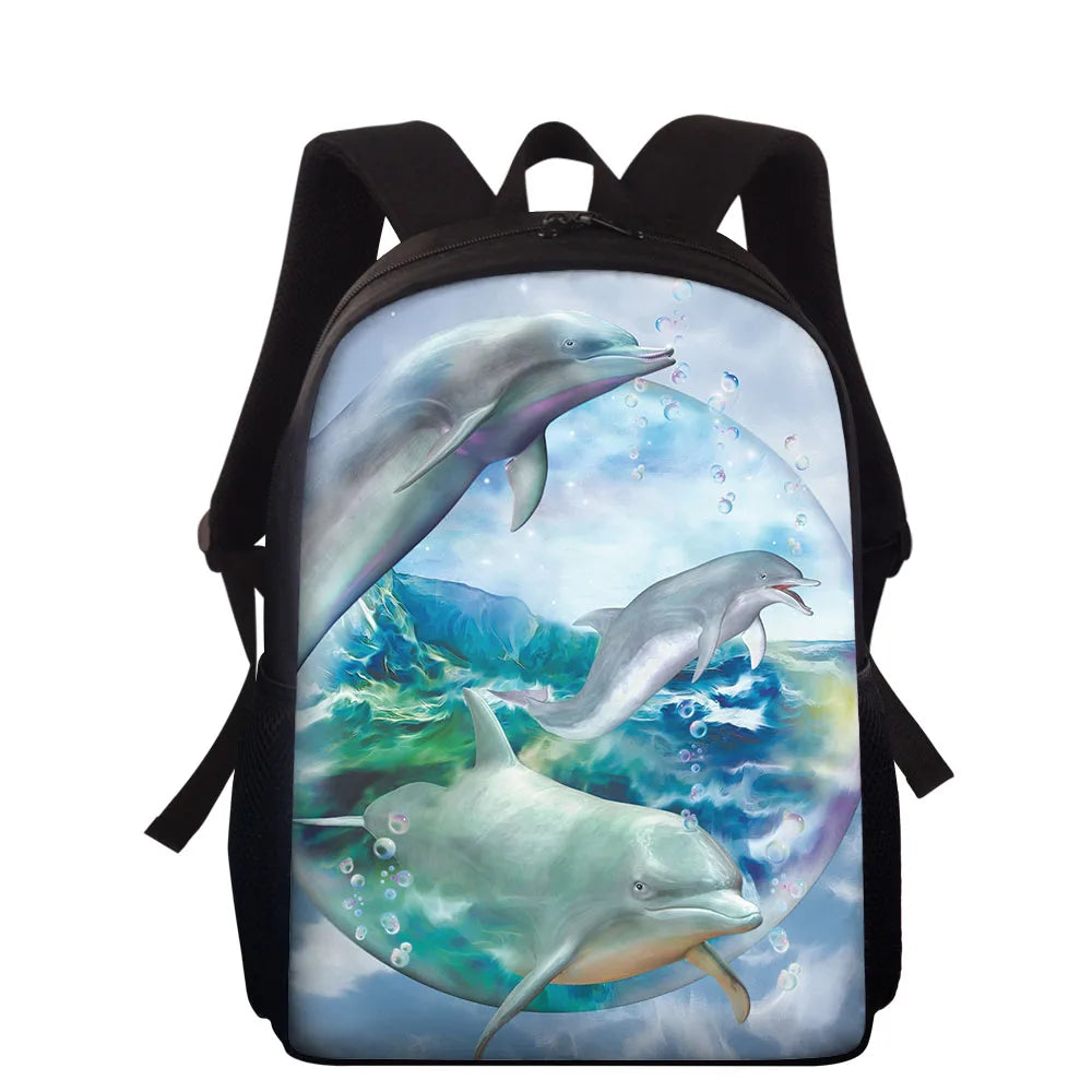 Charming Dolphin-Themed Backpack - Ideal for Teens, Kids, and Women, Spacious & Durable for School and Daily Use