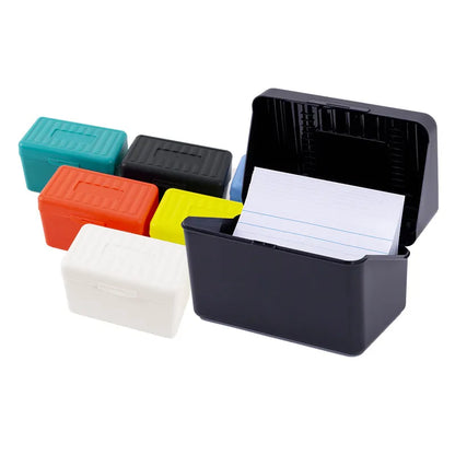 Sleek Desk Organizer: Business Card Storage Box &amp; Display Stand - Multifunctional Desktop Holder for Cards, Sticky Notes, and Index Cards