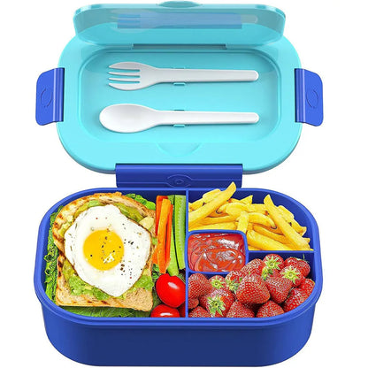 1300ml Premium Bento Lunch Box with Compartments &amp; Cutlery – Leakproof, BPA-Free, and Microwave Safe for Adults and Kids