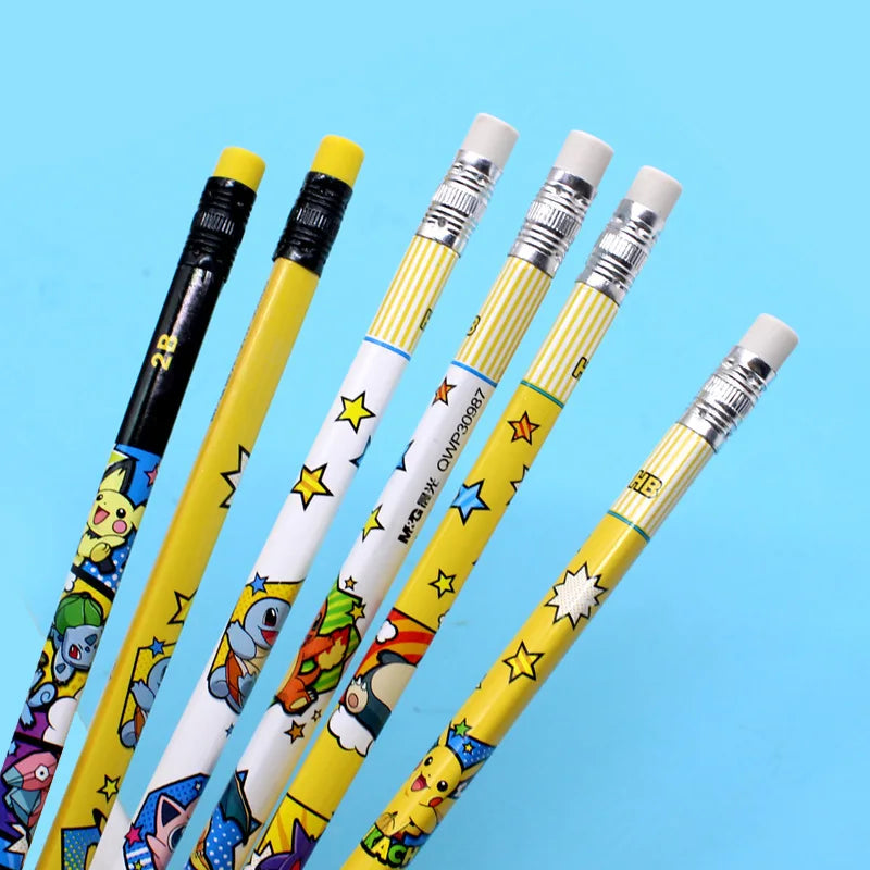 Pokemon 2B/HB Pencil Set - Set of 12 - Fun Anime-Inspired School Supplies