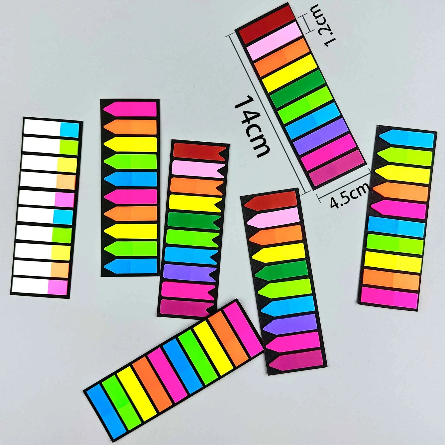 Multi-Color Transparent Sticky Note Tabs - 200 Sheets Self-Adhesive Bookmarkers for Efficient Organization &amp; Annotation
