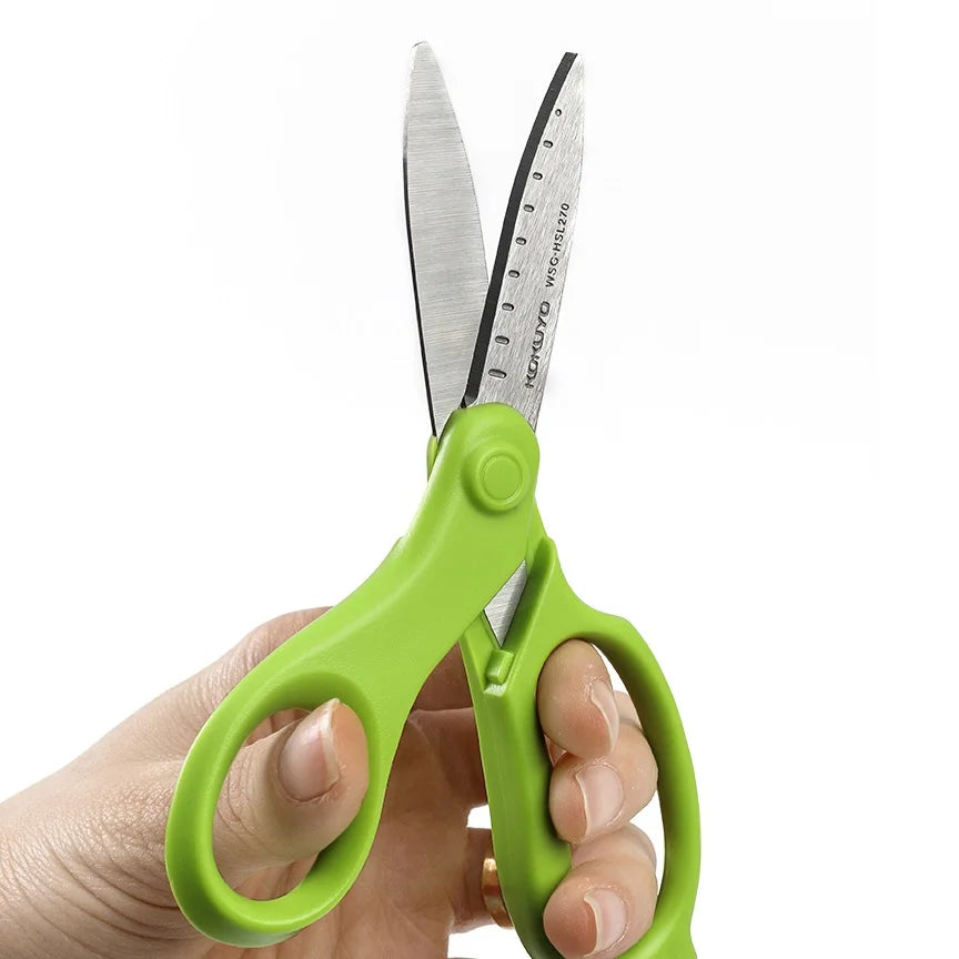 Kokuyo Ambidextrous Safe Scissors - Versatile Steel Cutter for School and DIY, Ideal for Right and Left-Handed Users