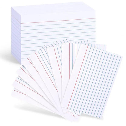 200-Pack Ruled Index Cards with Hanging Hole - Versatile Message and Note System for Office, School, and Home Organization