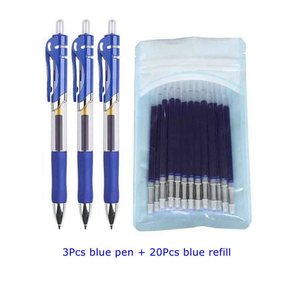 6-Piece Premium Gel Pen Set - Vibrant 0.5mm for Smooth Writing in Black, Blue, and Red