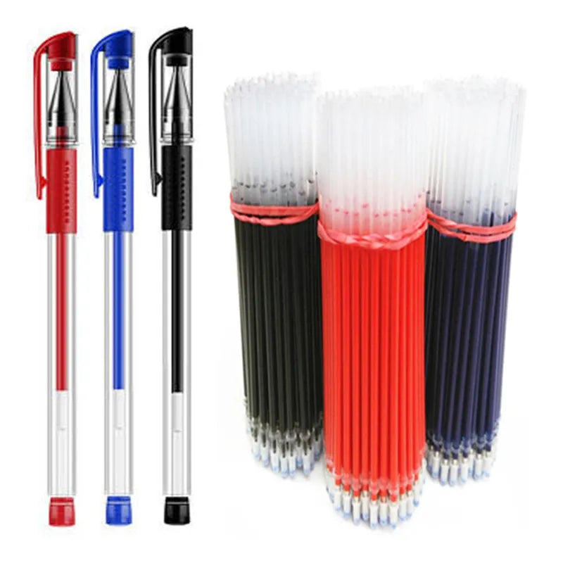 10-Piece Premium Gel Pen Set - Vibrant 0.5mm for Smooth Writing in Black, Blue, and Red